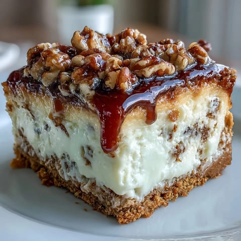 Creamy carrot cake cheesecake bars swirled with spiced carrot cake and vanilla cheesecake, topped with tangy cream cheese frosting.