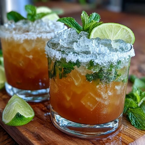 Refreshing Cinco de Mayo Margarita Mocktail with a salted lime rim, served over ice with vibrant citrus garnish.