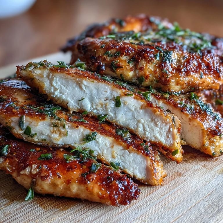Homemade oven baked chicken breast served alongside roasted broccoli and quinoa, perfect for healthy weeknight meal prep.