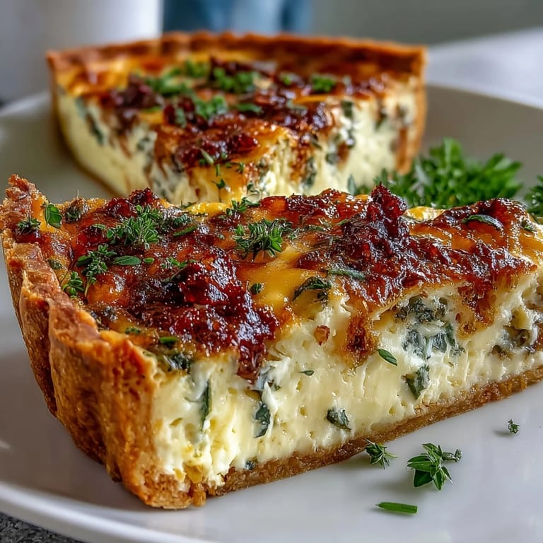 Savory quiche filled with sautéed leeks, melted Gruyere, and a creamy egg custard—ideal for a spring brunch spread.