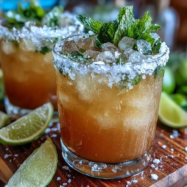 Zesty Cinco de Mayo Margarita Mocktail featuring a salted lime rim, sparkling water, and bright citrus slices for a refreshing drink.