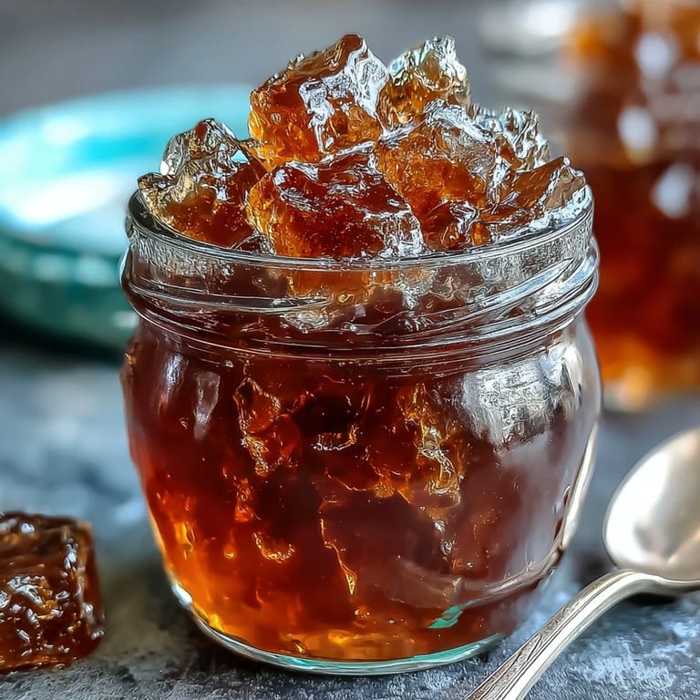 Sun-kissed dandelion petals simmered into a vibrant jelly, capturing spring's essence in every jar with a hint of citrus brightness.