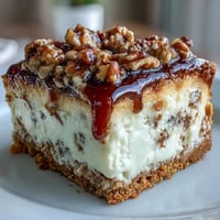 Creamy carrot cake cheesecake bars swirled with spiced carrot cake and vanilla cheesecake, topped with tangy cream cheese frosting.